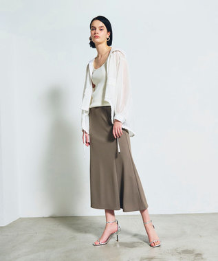 GRACE CONTINENTAL トリアセニットマーメイドスカート カーキ