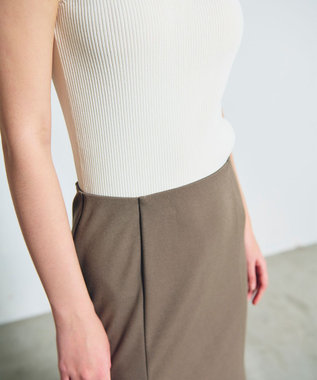 GRACE CONTINENTAL トリアセニットマーメイドスカート カーキ