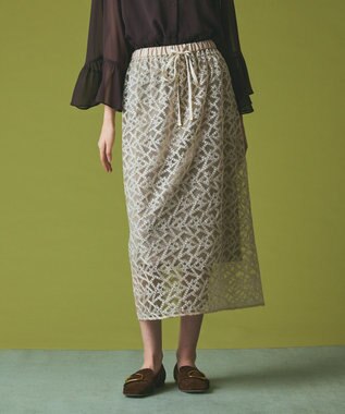 GRACE CONTINENTAL スターembチュールスカート キナリ