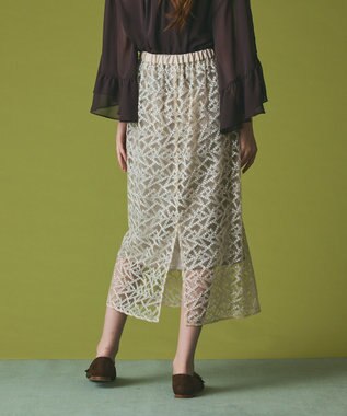 GRACE CONTINENTAL スターembチュールスカート キナリ