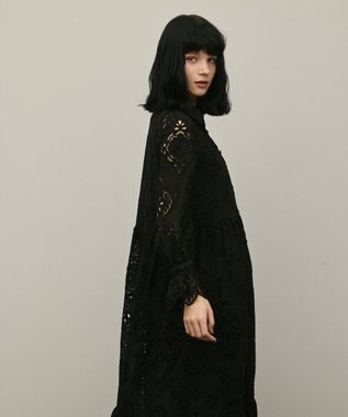 GRACE CONTINENTAL カットレースワンピース ブラック