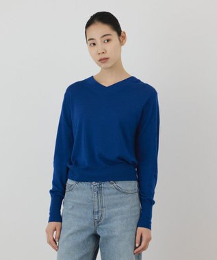 GRACE CONTINENTAL バイカラーウールニットトップ