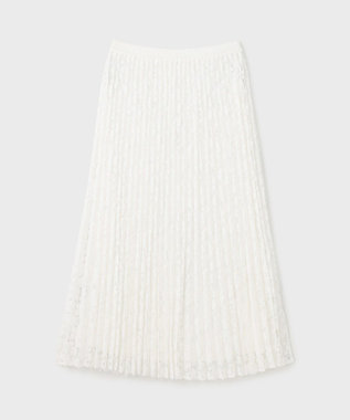 GRACE CONTINENTAL レースプリーツスカート ホワイト