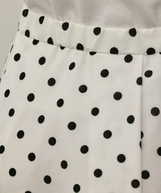 GRACE CONTINENTAL ドットフロッキータックスカート ホワイト