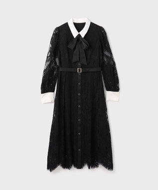 GRACE CONTINENTAL コードレースシャツドレス ブラック
