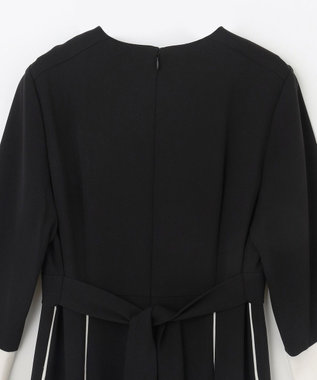 GRACE CONTINENTAL バイカラーラインドレス ブラック