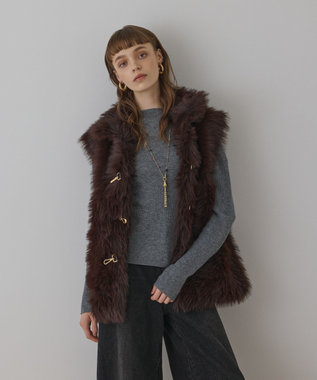 GRACE CONTINENTAL URBANCODE 衿付きジレ ブラウン