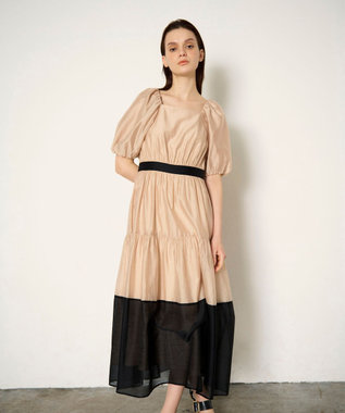 GRACE CONTINENTAL ボレロセットティアードワンピース ベージュ