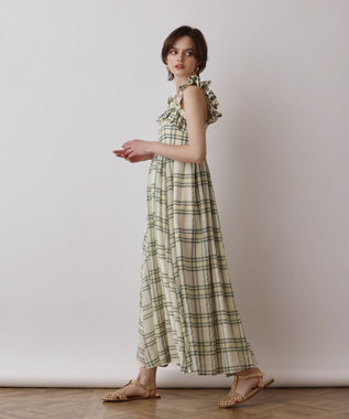GRACE CONTINENTAL チェックサッカーワンピース イエロー