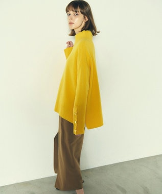 GRACE CONTINENTAL メリノウールニットトップ イエロー