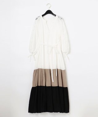 配色ティアードカフタンワンピース Grace Continental Grace Continental グレースコンチネンタル 通販