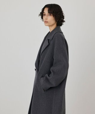 GRACE CONTINENTAL ウールビーバーロングコート グレー