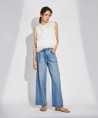 GRACE CONTINENTAL ワイドデニムパンツ インディゴ