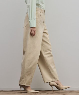 GRACE CONTINENTAL サイド切替バレルパンツ ベージュ