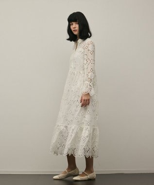 GRACE CONTINENTAL カットレースワンピース ホワイト