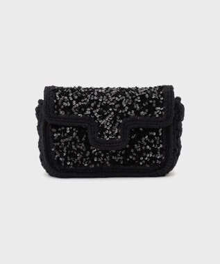 GRACE CONTINENTAL Caterina bertiniスクエアスパンバッグ ブラック