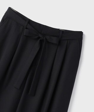 GRACE CONTINENTAL ウールワイドレッグパンツ ブラック