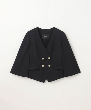 GRACE CONTINENTAL ケープスリーブジャケット ブラック