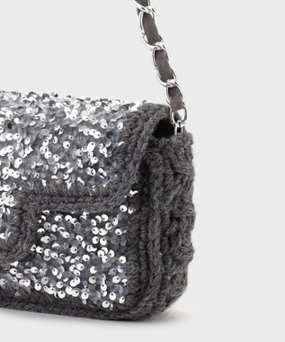 GRACE CONTINENTAL Caterina bertiniスクエアスパンバッグ シルバー