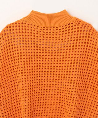 GRACE CONTINENTAL メッシュルーズニットトップ オレンジ