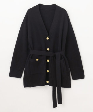 GRACE CONTINENTAL メリノウールニットカーディガン ブラック