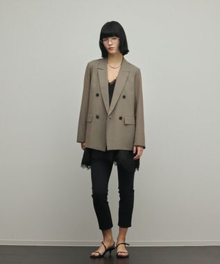 GRACE CONTINENTAL シアーウールジャケット カーキ