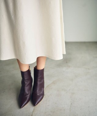 GRACE CONTINENTAL エスニック刺繍ニットワンピース ホワイト