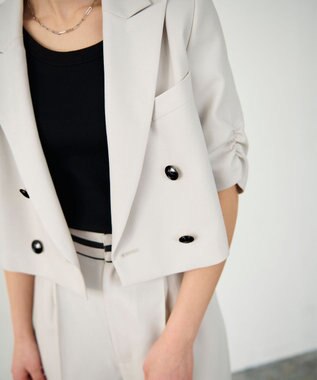 GRACE CONTINENTAL ショートテーラージャケット ベージュ