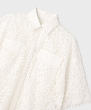 GRACE CONTINENTAL レースコンビシャツ ホワイト