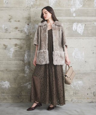 グレースコンチネンタル ポンチョ　コート　美品 ムートンポンチョコート / GRACE CONTINENTAL | GRACE