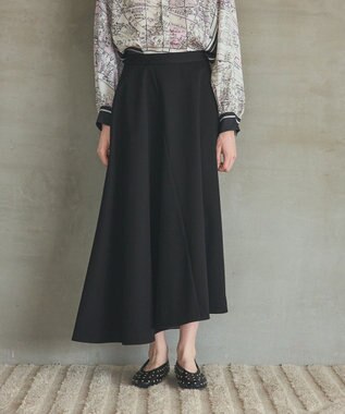 GRACE CONTINENTAL イレギュラーフレアスカート ブラック