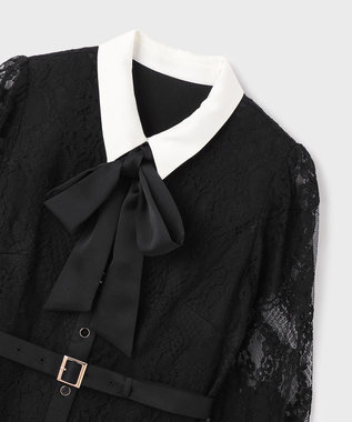 GRACE CONTINENTAL コードレースシャツドレス ブラック