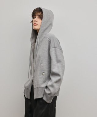 GRACE CONTINENTAL フォルムニットパーカー グレー