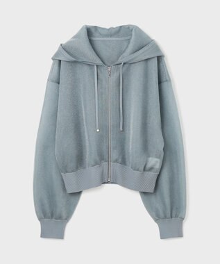 GRACE CONTINENTAL シアーニットパーカー グレー