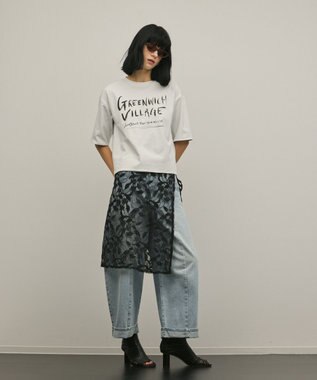 GRACE CONTINENTAL レイヤードロゴＴシャツ ホワイト