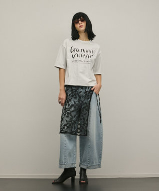 GRACE CONTINENTAL レイヤードロゴＴシャツ ホワイト