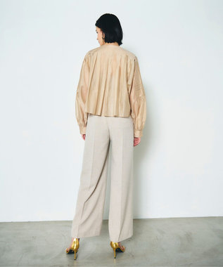 GRACE CONTINENTAL ピンタックショートブラウス ベージュ