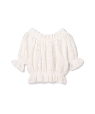 GRACE CONTINENTAL ドルマンフクレジャガードニットトップ ホワイト