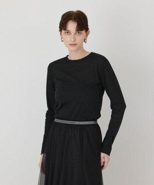 GRACE CONTINENTAL ラメクルーカットトップ