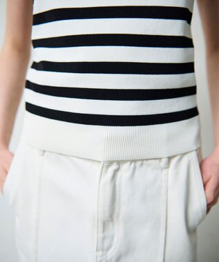 GRACE CONTINENTAL 配色ニットキャミ ピンク