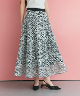 GRACE CONTINENTAL フェザーembドレス ホワイト