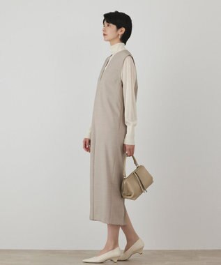 GRACE CONTINENTAL ストレートジャンパースカート ベージュ
