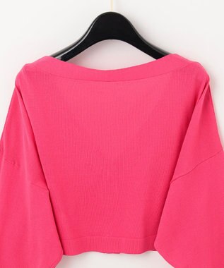 GRACE CONTINENTAL ショートルーズニットカーディガン ピンク