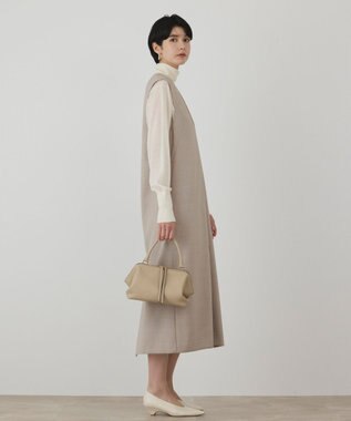 GRACE CONTINENTAL ストレートジャンパースカート ベージュ