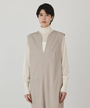 GRACE CONTINENTAL ストレートジャンパースカート ベージュ