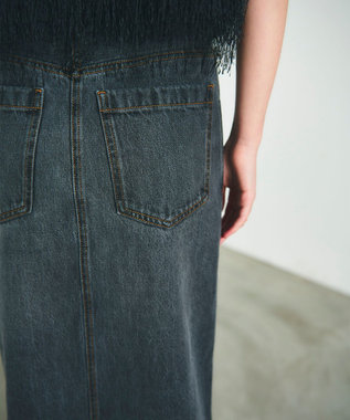 GRACE CONTINENTAL タイトデニムスカート ブラック