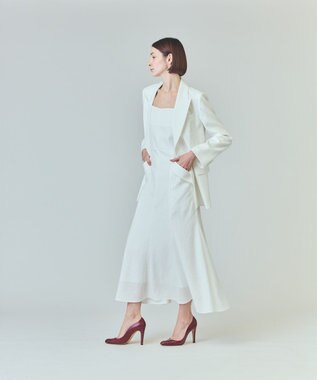 GRACE CONTINENTAL サイドベンツジャケット ホワイト