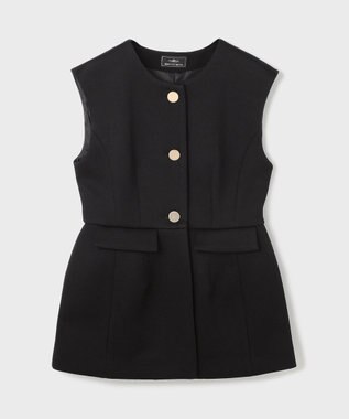 GRACE CONTINENTAL ダンボールニットジレジャケット ブラック