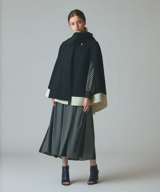 GRACE CONTINENTAL ドットコンビスカート ブラック