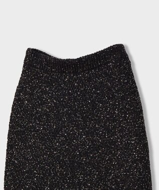 GRACE CONTINENTAL シャイニーニットロングスカート ブラック